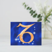 〔占星術の〕十二宮図標識山羊座 ポストカード (スタンド正面)