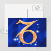 〔占星術の〕十二宮図標識山羊座 ポストカード (正面/裏面)