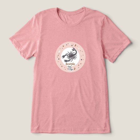 〔占星術の〕十二宮図標識蠍座 トライブレンドTシャツ (デザイン正面)