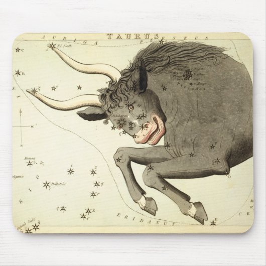〔占星術の〕十二宮図標識：Taurus mousepad マウスパッド (正面)