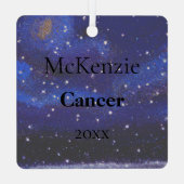 〔占星術の〕十二宮図癌「私は忙し泣き叫びだ」 メタルオーナメント (裏面)