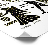 〔占星術の〕十二宮図白黒ポスター(月あり) ポスター (角)