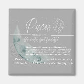 〔占星術の〕十二宮図磁石 – 魚座 マグネット (正面)