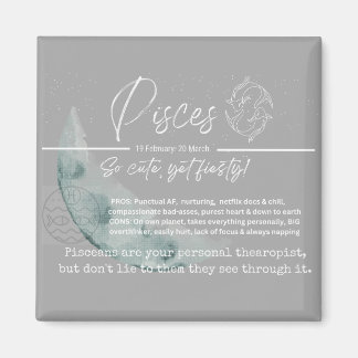 〔占星術の〕十二宮図磁石 – 魚座 マグネット