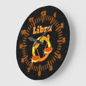 〔占星術の〕十二宮図符号ライブラリ ラージ壁時計 (傾斜)