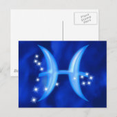 〔占星術の〕十二宮図符号魚座 ポストカード (正面/裏面)