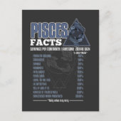 〔占星術の〕十二宮図符号Piscesファクト占星術定義 ポストカード (正面)