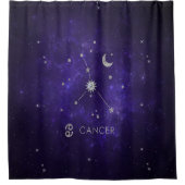 〔占星術の〕十二宮図紫がん |宇宙占星術占星術 シャワーカーテン (正面)