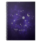 〔占星術の〕十二宮図紫の牡羊座 |宇宙占星術占星術 ノートブック (正面)