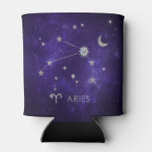 〔占星術の〕十二宮図紫の牡羊座 |宇宙占星術占星術 缶クーラー (裏面)