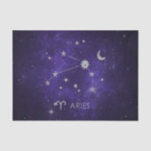 〔占星術の〕十二宮図紫の牡羊座 |宇宙占星術占星術 薄葉紙 (正面)