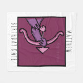 〔占星術の〕十二宮図署名射手座名誕生日毛布 フリースブランケット (正面(横))