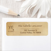 〔占星術の〕十二宮図署名蠍座-差出人住所ラベル ラベル (インサイチュ)