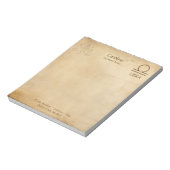 〔占星術の〕十二宮図署名Libra - Personalizable Notepad ノートパッド (回転)