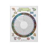 〔占星術の〕十二宮図習慣トラッカーカスタムメモ帳 ノートパッド (回転)