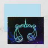 〔占星術の〕十二宮図葉書はかりで測司書 ポストカード (正面/裏面)