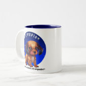 〔占星術の〕十二宮図蠍座かわいい水色名前をカスタムする日 ツートーンマグカップ (正面左)