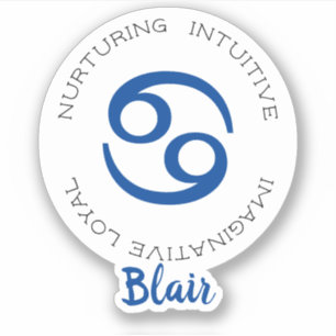 〔占星術の〕十二宮図記号がん シール