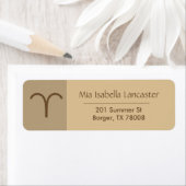 〔占星術の〕十二宮図記号のモダン差出人住所ラベル ラベル (インサイチュ)