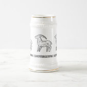 〔占星術の〕十二宮図記号マグカップ：山羊座 ビールジョッキ (中央)