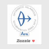 〔占星術の〕十二宮図記号射手座 シール (シート)