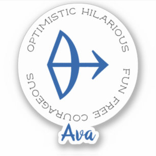 〔占星術の〕十二宮図記号射手座 シール