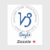 〔占星術の〕十二宮図記号山羊座 シール (シート)