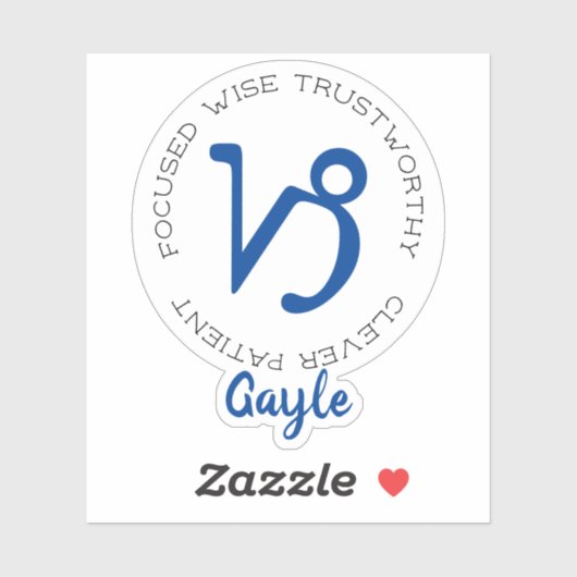 〔占星術の〕十二宮図記号山羊座 シール (シート)