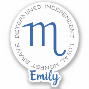 〔占星術の〕十二宮図記号蠍座 シール