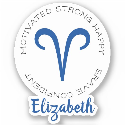 〔占星術の〕十二宮図記号 シール (正面)