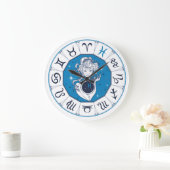 〔占星術の〕十二宮図記号 ラージ壁時計 (ホーム)