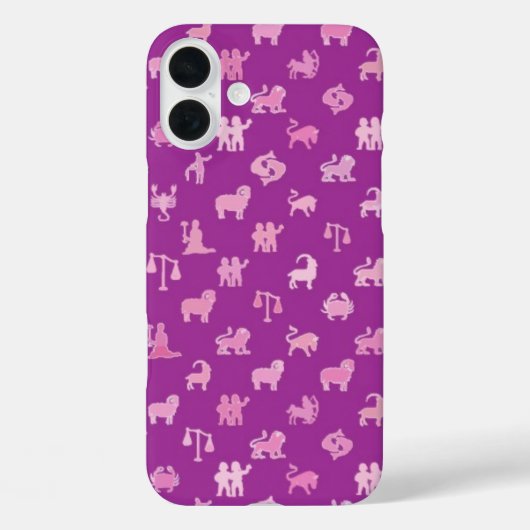〔占星術の〕十二宮図記号、中紫の背景 Case-Mate iPhoneケース (裏面)