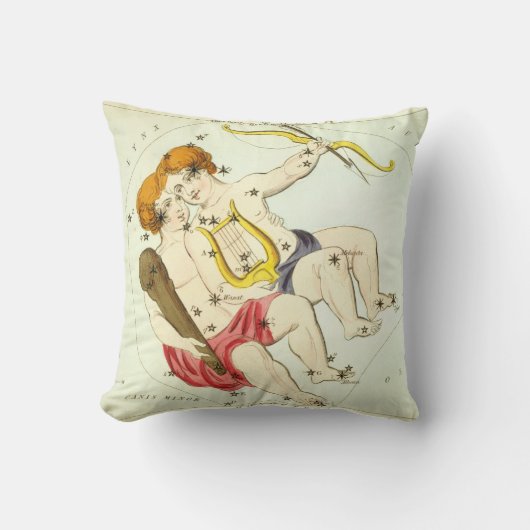 〔占星術の〕十二宮図記号： Gemini クッション (正面)