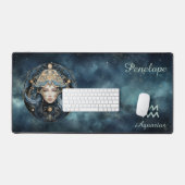 〔占星術の〕十二宮図誕生サインアクエリアスアストログ デスクマット (キーボード&マウス)