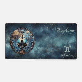 〔占星術の〕十二宮図誕生サインジェミニアストロログ デスクマット