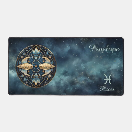〔占星術の〕十二宮図誕生サインピセスアストロログ デスクマット (正面)
