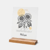 〔占星術の〕十二宮図誕生フラワーアートレパーソナライズされたオギフト アクリルサイン (傾斜)