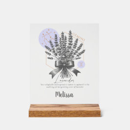 〔占星術の〕十二宮図誕生フラワージェミパーソナライズされたニギフト アクリルサイン