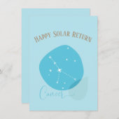 〔占星術の〕十二宮図誕生日がんフラットカード (正面/裏面)