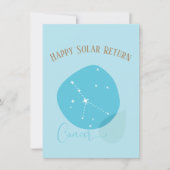 〔占星術の〕十二宮図誕生日がんフラットカード (正面)