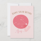 〔占星術の〕十二宮図誕生日アリーズフラットカード (正面)