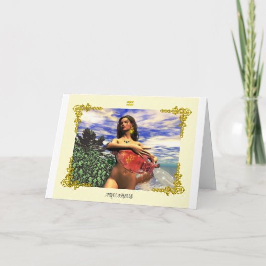 〔占星術の〕十二宮図誕生日シンボルや象徴 カード (正面)