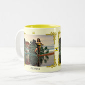 〔占星術の〕十二宮図誕生日シンボルや象徴 ツートーンマグカップ (正面左)