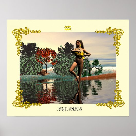 〔占星術の〕十二宮図誕生日シンボルや象徴 ポスター (正面)