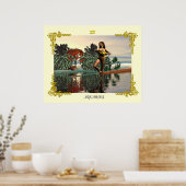 〔占星術の〕十二宮図誕生日シンボルや象徴 ポスター (キッチン)