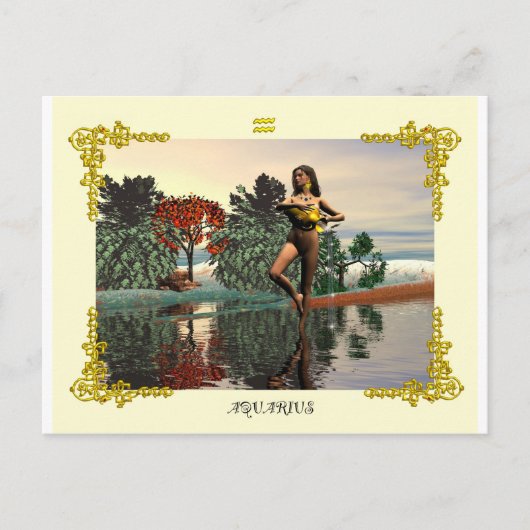 〔占星術の〕十二宮図誕生日シンボルや象徴 ポストカード (正面)