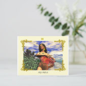 〔占星術の〕十二宮図誕生日シンボルや象徴 ポストカード (スタンド正面)