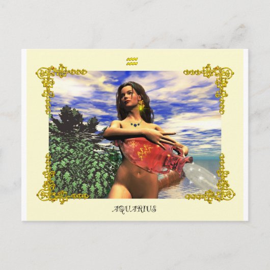 〔占星術の〕十二宮図誕生日シンボルや象徴 ポストカード (正面)