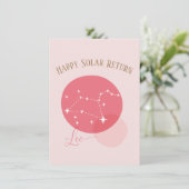 〔占星術の〕十二宮図誕生日レオフラットカード (スタンド正面)