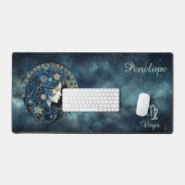 〔占星術の〕十二宮図誕生標識《星座》乙女座Astrolog デスクマット (キーボード&マウス)